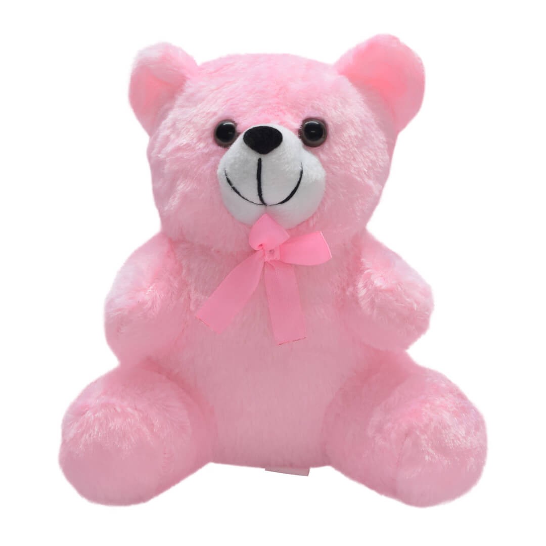 Ultra Baby Stuffed Teddy Bear Soft Polyboa Plush Toy 7 Inch Pink