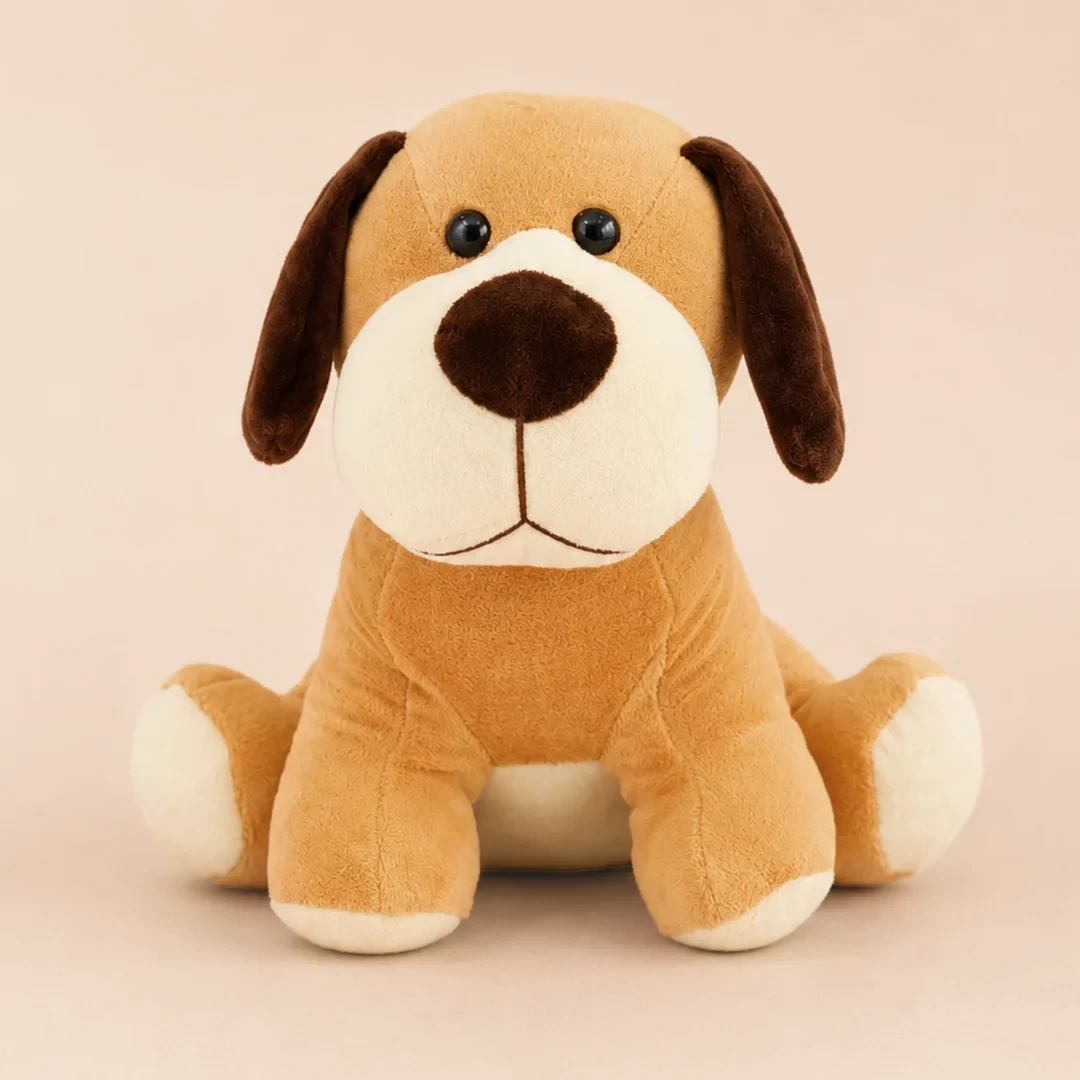 Ultra Cute Sitting Dog Stuffed Soft Plush Kids Animal Toy 12 Inch Brown